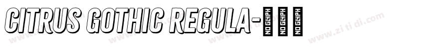 Citrus Gothic Regula字体转换
